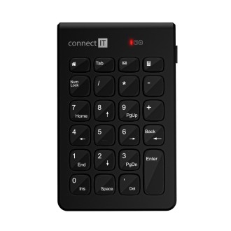 Connect IT NumCalc bezdrátová numerická klávesnice (+ baterie zdarma) - černá