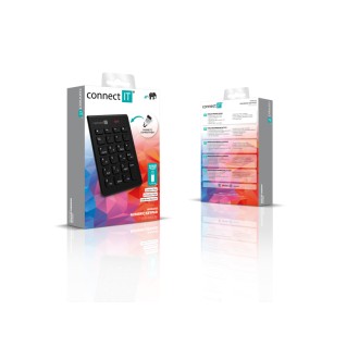 Connect IT NumCalc bezdrátová numerická klávesnice (+ baterie zdarma) - černá