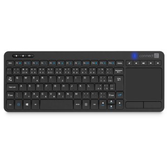 Connect IT Touch bezdrátová klávesnice s touch padem (+ baterie zdarma) - černá