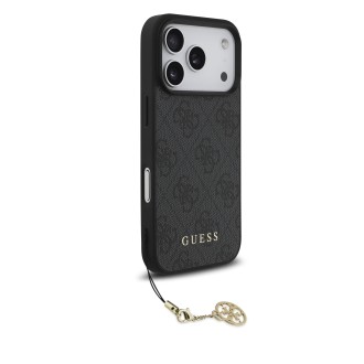 Guess 4G Charm MagSafe Zadní Kryt pro iPhone 17 Pro Tone on Tone – šedá