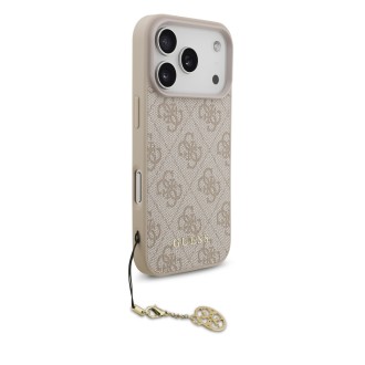 Guess 4G Charm MagSafe Zadní Kryt pro iPhone 17 Pro Tone on Tone – růžová