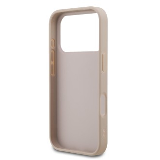 Guess PU 4G Stripe Zadní Kryt pro iPhone 17 Pro – růžová