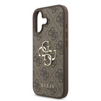 Guess PU 4G Metal Logo Zadní Kryt pro iPhone 17 – hnědá
