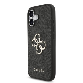 Guess PU 4G Metal Logo Zadní Kryt pro iPhone 17 – šedá
