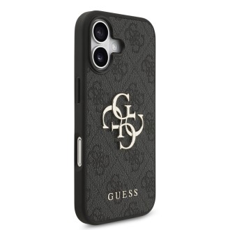 Guess PU 4G Metal Logo Zadní Kryt pro iPhone 17 – šedá