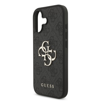 Guess PU 4G Metal Logo Zadní Kryt pro iPhone 17 – šedá