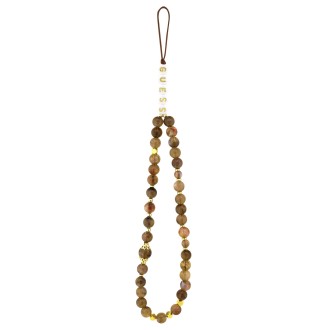 Guess PU 4G Metal Logo Strap Zadní Kryt pro iPhone 17 – hnědá