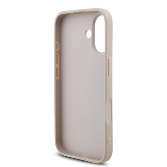 Guess PU 4G Metal Logo Strap Zadní Kryt pro iPhone 17 – růžová