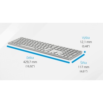 HP 970 Programovatelná Bezdrátová Klávesnice, UK – stříbrná
