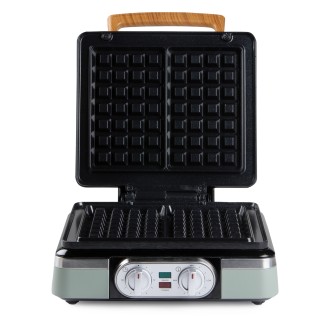 Vaflovač 4x7 s termostatem a časovačem - zelený - DOMO DO9279W