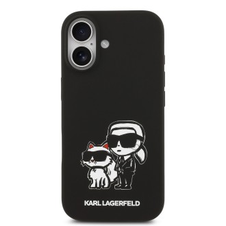 Karl Lagerfeld Liquid Silicone K&CH Sketch MagSafe zadní kryt pro iPhone 17 – černá