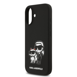 Karl Lagerfeld Liquid Silicone K&CH Sketch MagSafe zadní kryt pro iPhone 17 – černá