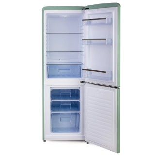Retro lednice s mrazákem - D - 202 l - zelená - PR196RKMG