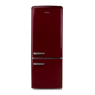 Retro lednice s mrazákem dole - bordó - DOMO DO91707R