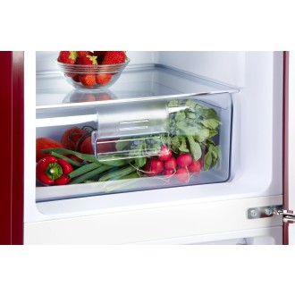 Retro lednice s mrazákem dole - bordó - DOMO DO91707R