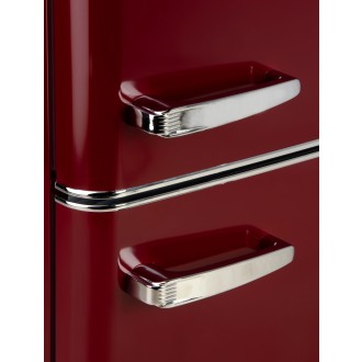 Retro lednice s mrazákem dole - bordó - DOMO DO91707R