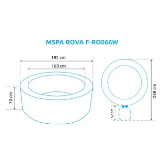 Bazén vířivý MSPA ROVA F-RO066W