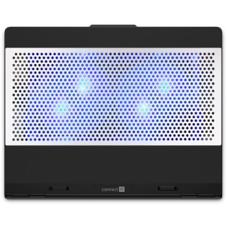 Connect IT FrostBlast chladicí podložka pod notebook s modrým podsvícením – černá