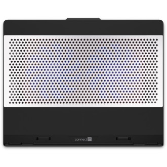 Connect IT FrostBlast chladicí podložka pod notebook s modrým podsvícením – černá