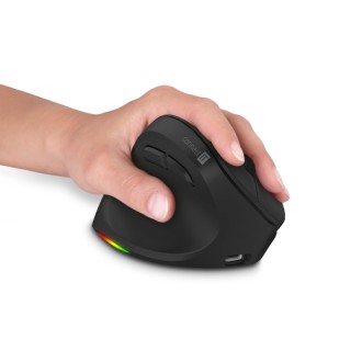 Connect IT For Health Cloudy Left bezdrátová vertikální myš pro leváky – černá