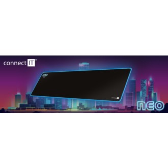 Connect IT NEO podložka pod klávesnici a myš, svítící, vel. L (886 × 245 mm)