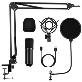 Connect IT ProMic USB Mikrofon se stolním ramenem – černá