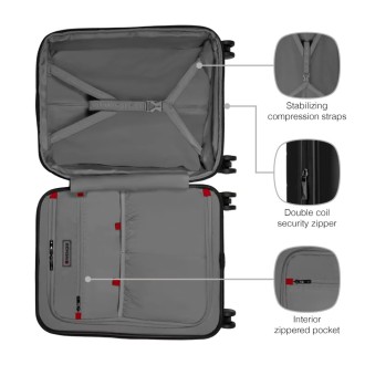 Wenger Syntry cestovní kufr vel. S (Carry-On / Příruční) – černá/šedá