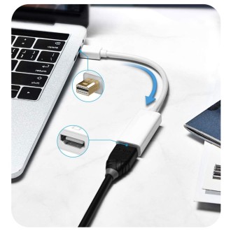 DeTech Mini DisplayPort na HDMI adaptér redukce - bílá