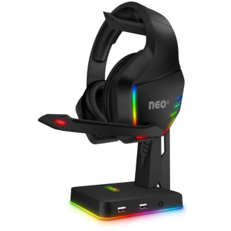 Connect IT NEO Stand-It RGB stojánek na sluchátka + USB hub - černá
