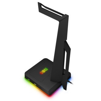 Connect IT NEO Stand-It RGB stojánek na sluchátka + USB hub - černá
