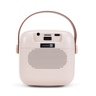 Connect IT 2Mic bezdrátový mini party karaoke reproduktor + 2x mikrofon - béžová