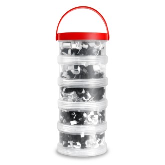 Connect IT Cable Clip příchytky na kabely, černá/bílá - 700 ks