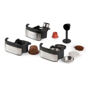 Kávovar 4v1 na pody i na kapsle - černý - DOMO DO748K