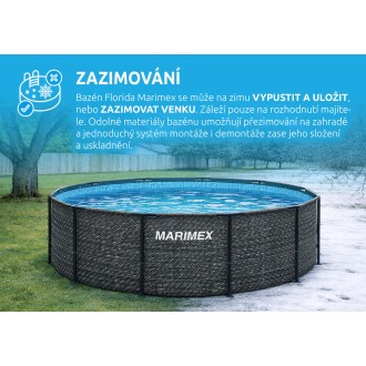 Bazén Florida 3,66x1,22 m RATAN se skimmerem