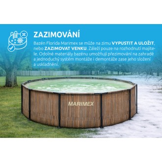 Bazén Florida 4,57x1,32 m TEAK se skimmerem