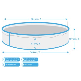 Bazén Orlando 3,66x1,07 m RATAN, bazén, fólie, skimmer