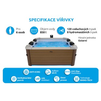 Bazén vířivý MSPA OSLO AMBER F-AM063W (+ izolační vrstva 2026)