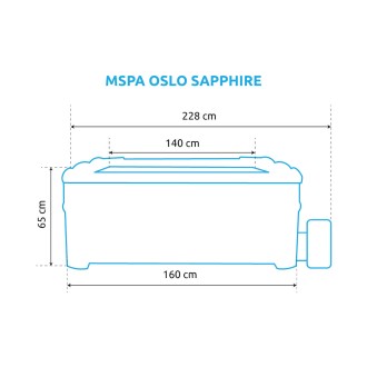 Bazén vířivý MSPA OSLO SAPPHIRE F-SA063W (+ izolační vrstva 2026)