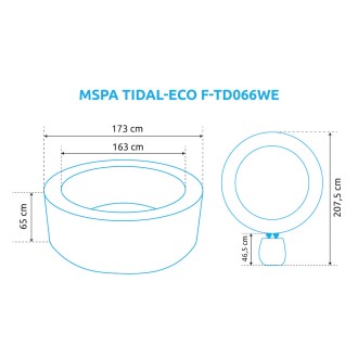 Bazén vířivý MSPA TIDAL-ECO F-TD066WE