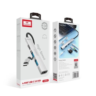 USB-C Hub Earldom HUB20, 4 porty – šedá