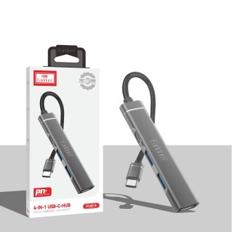 USB-C Hub Earldom ET-HUB19, 4 porty – šedá