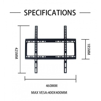 DeTech Fixní držák na TV 32–60" na stěnu - černá