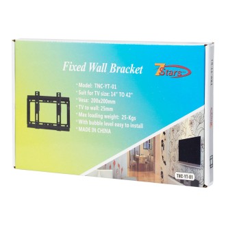 DeTech Fixní držák na TV 14–42" na stěnu - černá