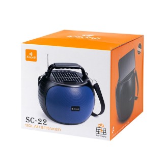 Solární reproduktor Kisonli SC-22, Bluetooth, USB, SD, AUX – černá