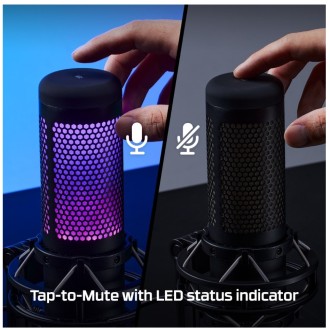 HyperX QuadCast S Mikrofon, RGB, USB – černá