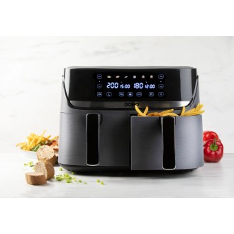 Dvojitá horkovzdušná fritéza 4+4 l - digitální - DOMO DO552FR