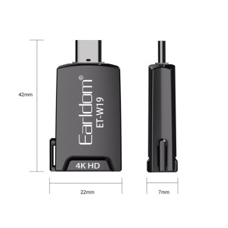 Earldom adaptér redukce USB-C na HDMI 4K (ET-W19) – šedá
