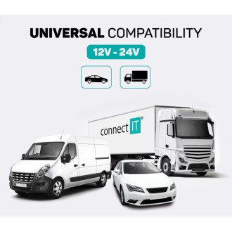 Connect IT CarRGB Bezdrátový FM transmitter, 2xUSB + MicroSD – stříbrná