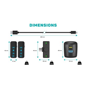 Connect IT ClipMic Pro bezdrátový mikrofon Lightning  (2 ks + receiver) – černá