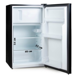 Lednice s mrazákem uvnitř - černá - PRIMO PR145FR